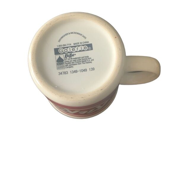 Pre Owned Kit Kat Red White Coffee Mug The Perfect Addition to Your Morning Rout - Picture 6 of 10